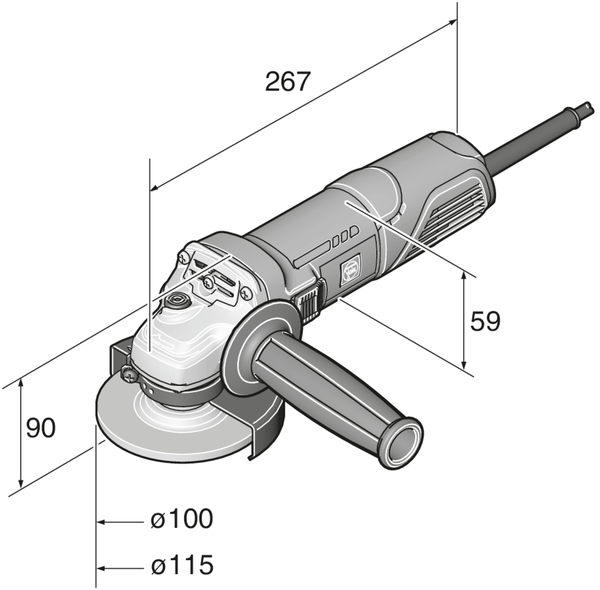 Угловая шлифовальная машина Fein WSG 7-115 (72219860000)
