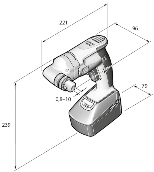 Дрель угловая аккумуляторная Fein AWBP 10 Select (71050462000)