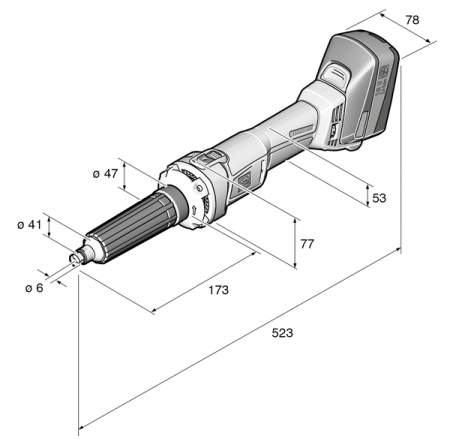 Аккумуляторная прямошлифовальная машина Fein AGSZ 18-280 LBL Select (71230262000)