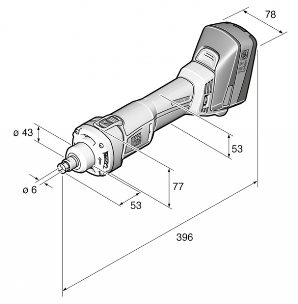 Аккумуляторная прямошлифовальная машина Fein AGSZ 18-280 BL Select (71230162000)