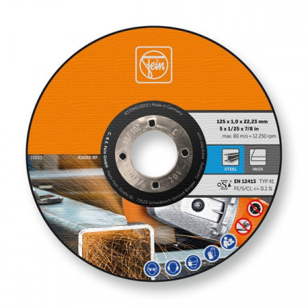 Отрезной диск Fein Ø 125 мм, толщина 1 мм, 25 шт. (63709013010)