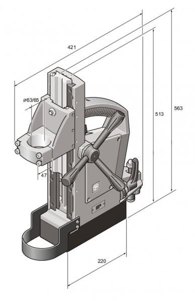 Магнитная сверлильная стойка MBS 32 F (90316223008)