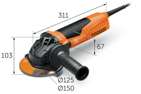 Угловая шлифовальная машина Fein CG 17-125 Inox (72228260000)
