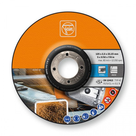 Отрезной диск Fein Ø 125 мм, толщина 2,5 мм, 25 шт. (63709014010)