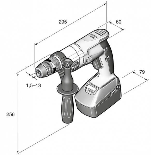 Дрель двухскоростная аккумуляторная Fein ABOP 13-2 Select (71050362000)