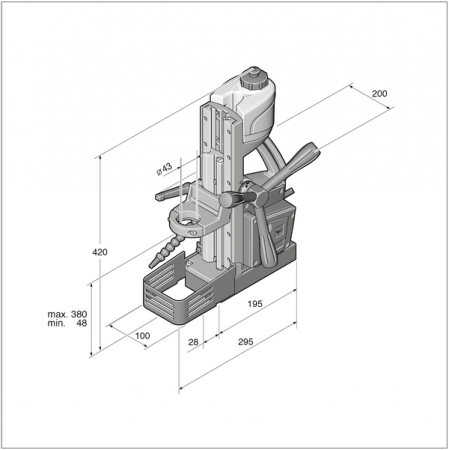 Магнитная сверлильная стойка MBS 16 X (90318223000)