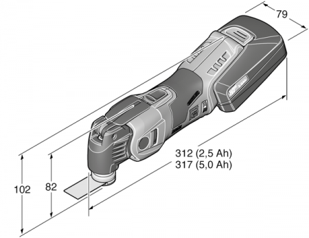 Аккумуляторный инструмент MULTIMASTER AMM 700 1.7 Q Select (71293561000)