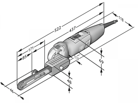 Ленточный напильник Fein BF 10-280 E набор старт (72280551000)