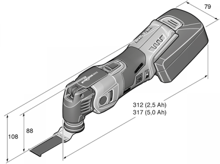 Аккумуляторный инструмент MULTIMASTER AMM 700 Max Select (71293462000)